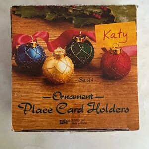 VINTAGE CHRISTMAS PLACE CARD HOLDERS ORNAMENTS